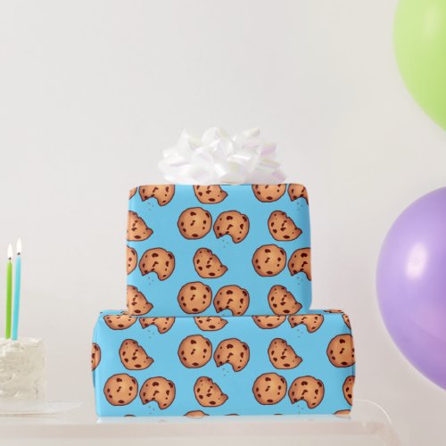 Chocolate Chip Cookies Pattern Wrapping Paper