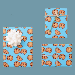 Chocolate Chip Cookies Pattern Wrapping Paper Sheets