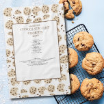 Chocolate Chip Cookies Recipe Keepsake Kitchen Towel<br><div class="desc">A cute chocolate chip cookies pattern. An ideal design for adults and kids who love chocolate chip cookies,  desserts,  biscuits,  baking,  food illustrations etc. This chocolate chip cookie pattern is perfect for home décor,  kitchen décor,  birthday party décor and gifts.</div>