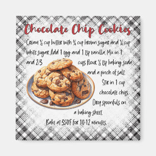 Chocolate Chip Cookies Recipe Magnet