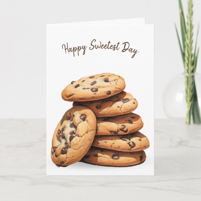 Chocolate Chip Cookies Sweetest Day Card (Front)