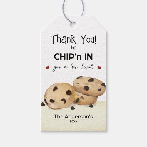 Chocolate Chip Cookies Thank You Baking Gift Tags