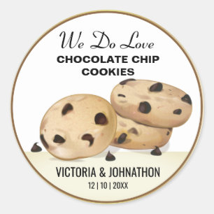 Chocolate Chip Cookies Thank You Wedding Classic Round Sticker
