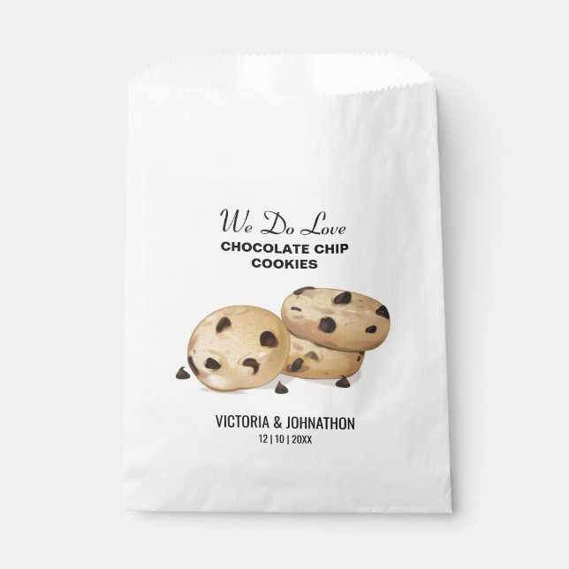 Chocolate Chip Cookies Thank You | Wedding Treat Favor Bag (Front)