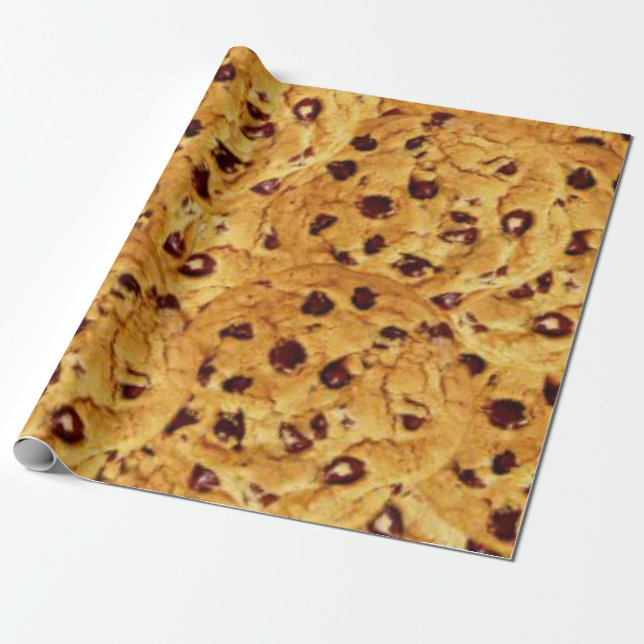 chocolate chip cookies wrapping paper (Unrolled)