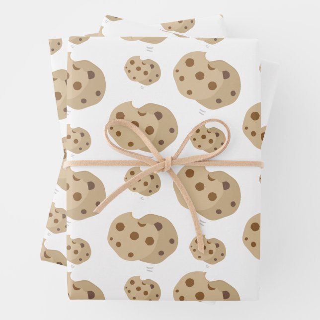 Chocolate Chip Cookies Wrapping Paper Sheets (In situ)