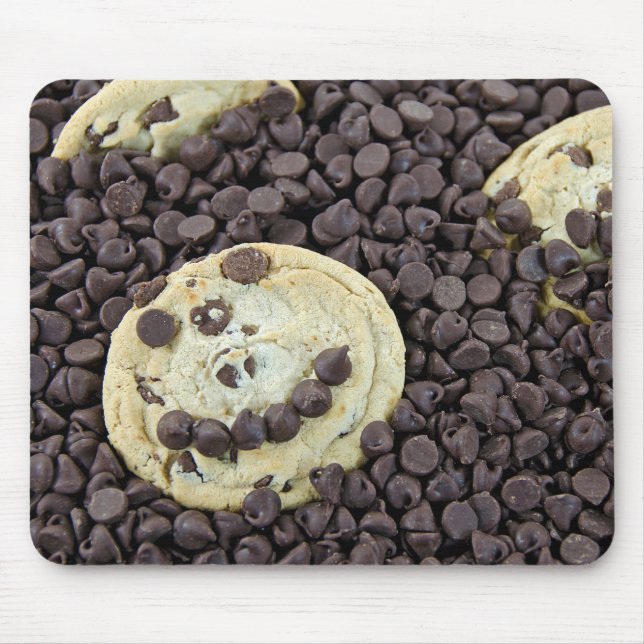 Chocolate Chip Face Mouse Pad (Front)