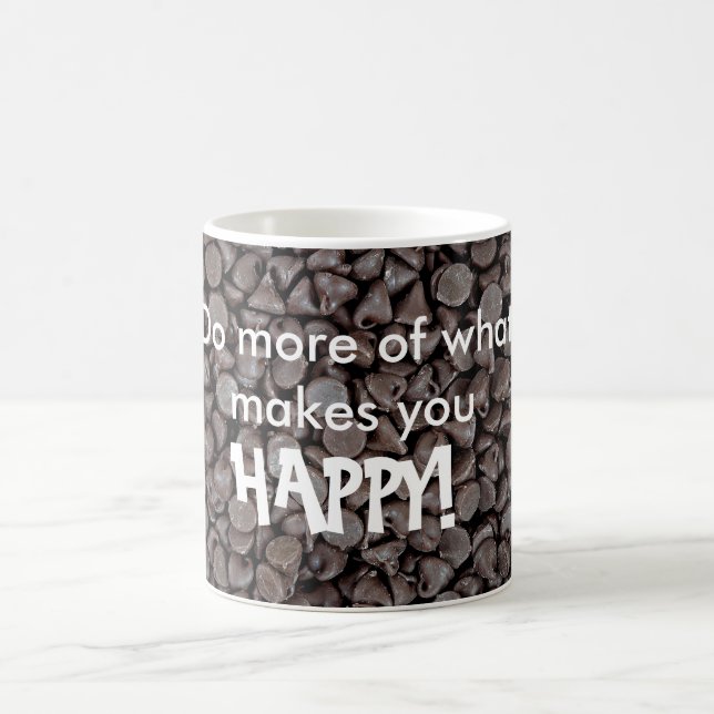 Chocolate Chip Happiness Quote Coffee Mug (Center)