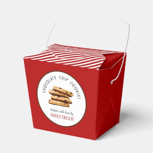 Chocolate chip holiday cookie bakers Favor Box