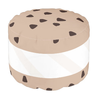 Chocolate Chip Ice Cream Sandwich Pouf