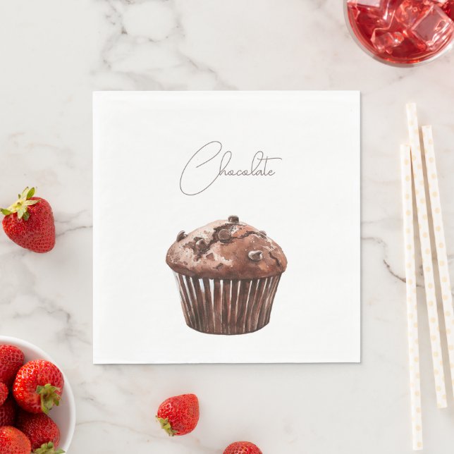 Chocolate Chip Muffin Cupcake Napkins (Insitu)