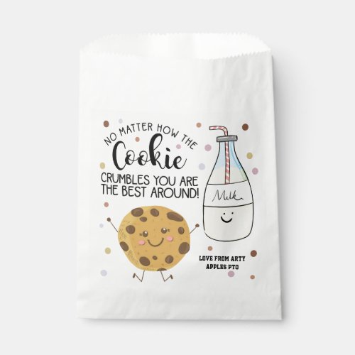 chocolate chip no matter how the cookie crumbles  favor bag