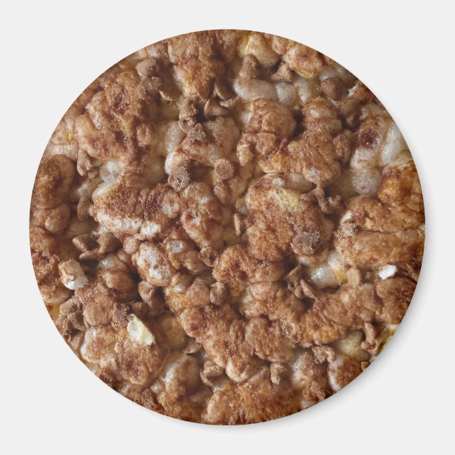 chocolate chip rice cake button magnet (Front)