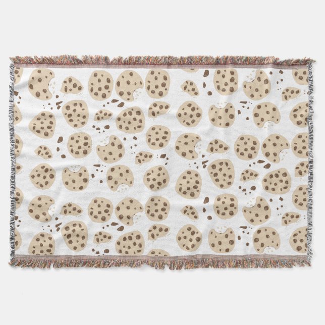 Chocolate Chip Treats Pattern Throw Blanket (Front)
