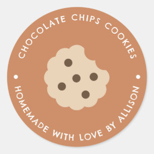 Chocolate Chips Cookies Homemade Goods Classic Round Sticker