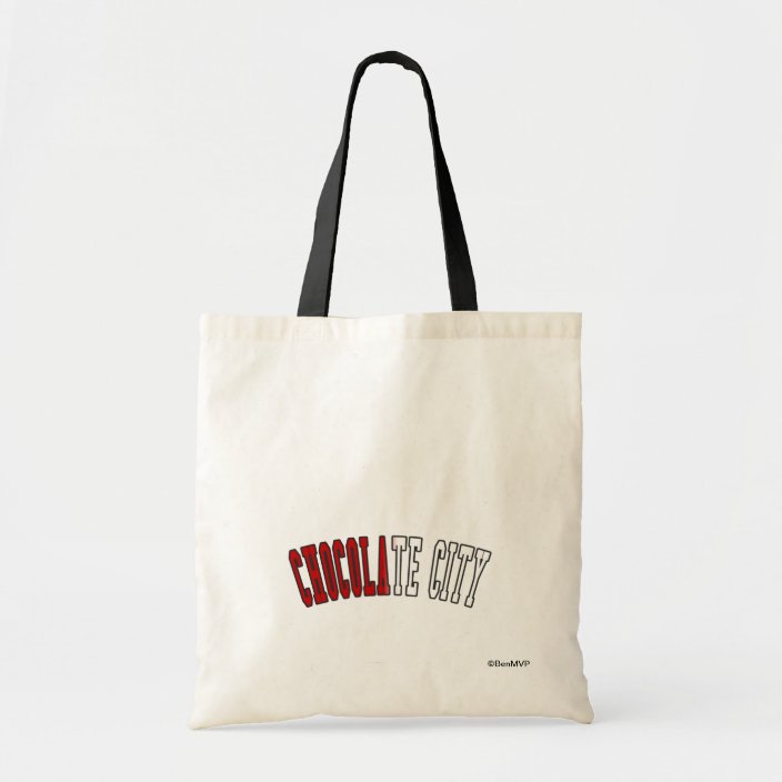 Chocolate City in District of Columbia State Flag Colors Bag