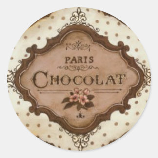 chocolate classic round sticker