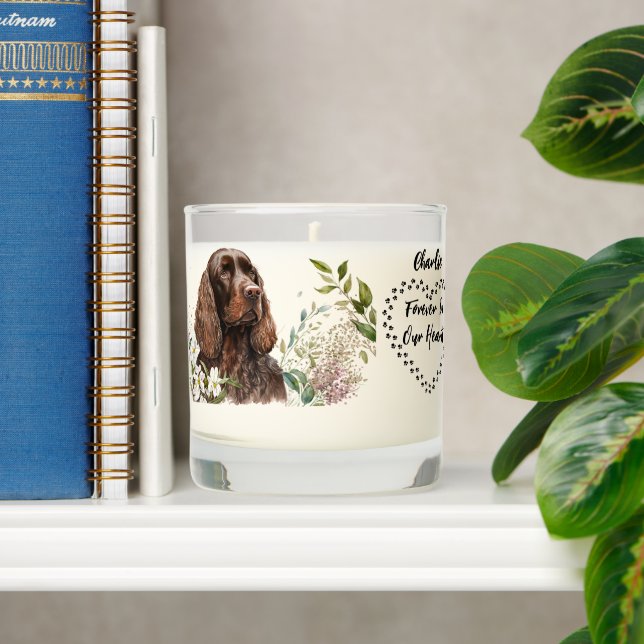 Chocolate Cocker Spaniel Pet Memorial Scented Candle (Shelf)