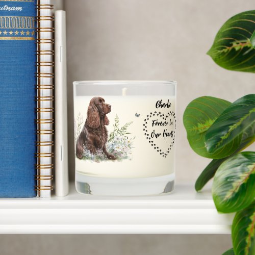 Chocolate Cocker Spaniel Pet Memorial Scented Candle
