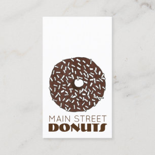 Chocolate Coconut Donut Doughnut Shop Donuts Food Business Card