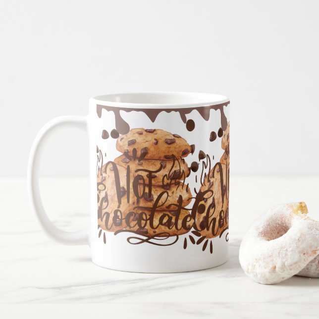  Chocolate Coffee Mug  (With Donut)