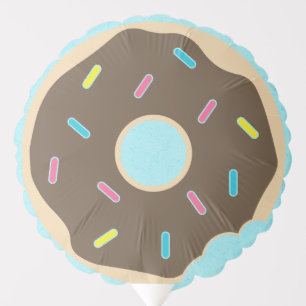 Chocolate Colorful Sprinkle Donut Birthday Party Balloon