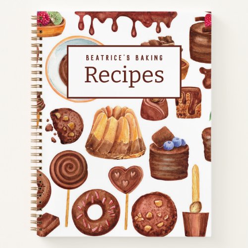 Chocolate Confections Customizable Recipe Book