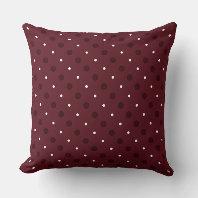Chocolate Cosmos and white dots  Throw Pillow (Front)