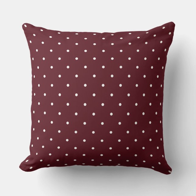 Chocolate Cosmos and white dots  Throw Pillow (Front)