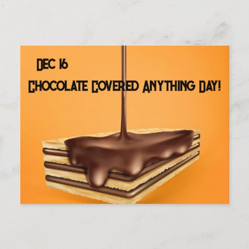 Chocolate Covered Anything Day Holiday Postcard