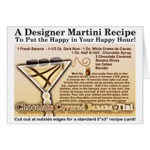 Chocolate Covered Banana Martini Recipe Card