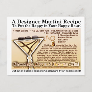 Chocolate Covered Banana Martini Recipe Postcard