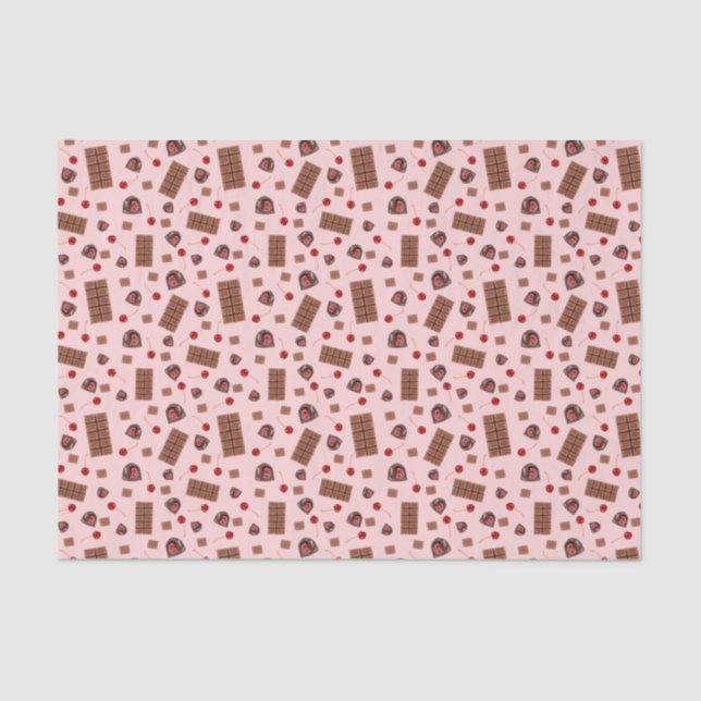 Chocolate-Covered Cherries Tissue Paper (Front)