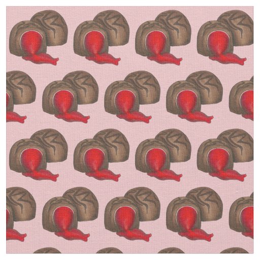 Chocolate Covered Cherry Cordials Valentine's Day Fabric