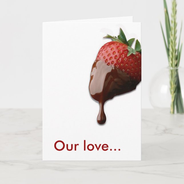 Chocolate Covered Love Valentine Card (Front)