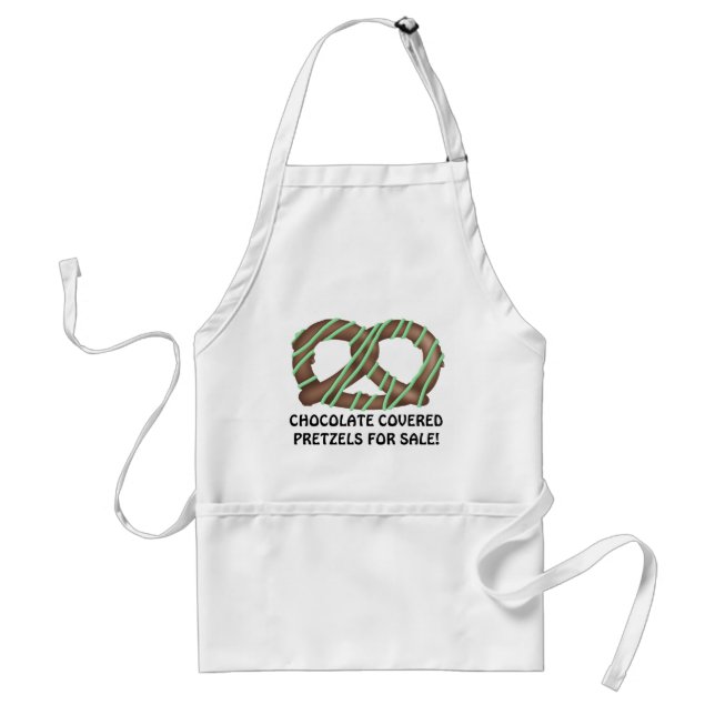 Chocolate Covered Pretzels for sale! Adult Apron (Front)