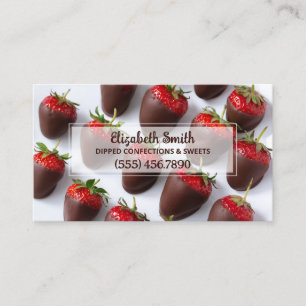 Chocolate Covered Strawberries Business Card