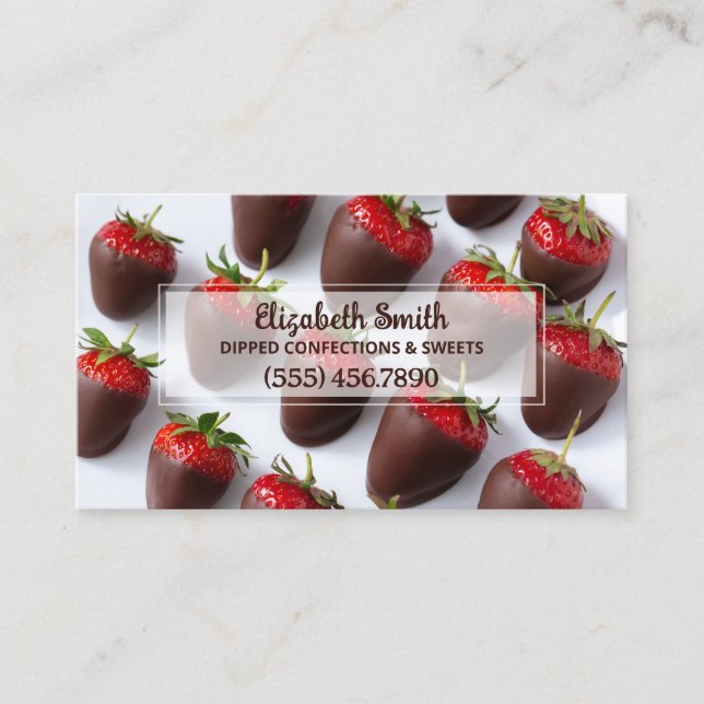 Chocolate Covered Strawberries Business Card (Front)