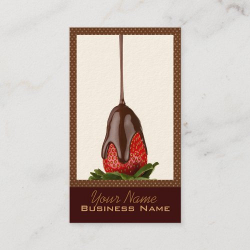 Chocolate Covered Strawberries Business Cards