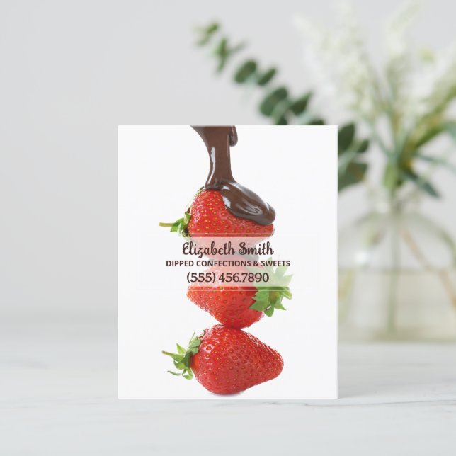 Chocolate Covered Strawberries Business Stationery (Standing Front)