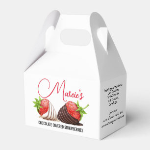 Chocolate Covered Strawberries Catering Favor Boxes