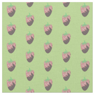Chocolate Covered Strawberries Dipped  Green  Fabric