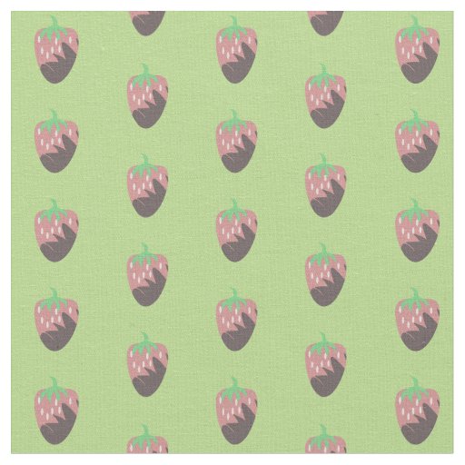 Chocolate Covered Strawberries Dipped  Green  Fabric