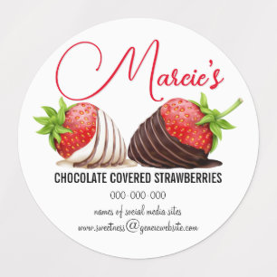 Chocolate Covered Strawberries Package Labels
