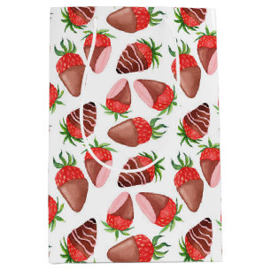 Chocolate Covered Strawberries Valentine's Medium Gift Bag