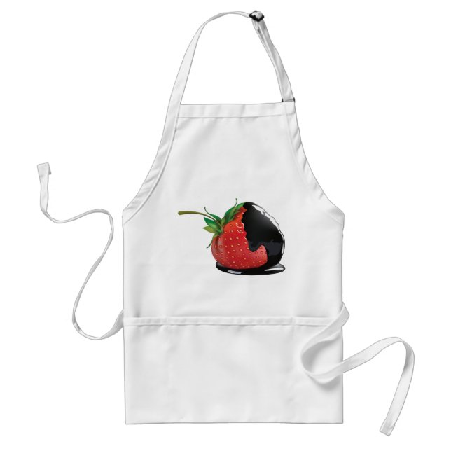 Chocolate Covered Strawberry Adult Apron (Front)