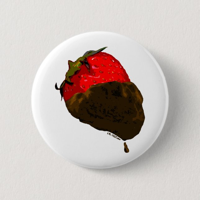 Chocolate-Covered Strawberry Button (Front)