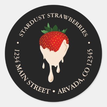 Chocolate Covered Strawberry Classic Round Sticker by identica at Zazzle