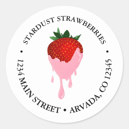chocolate covered strawberry classic round sticker
