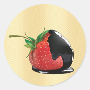 Chocolate Covered Strawberry Classic Round Sticker